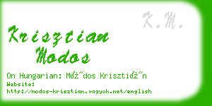 krisztian modos business card